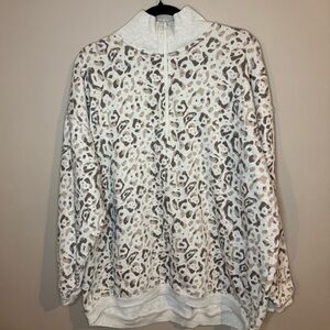 Aerie Oversized Leopard Print Quarter-Zip